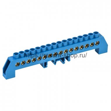 Rexant Шина «N» нулевая в комбинированном синем изоляторе 11-2320