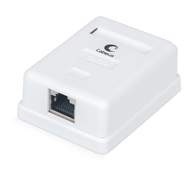 Розетка компьютерная RJ-45(8P8C) (WS-8P8C-Cat.5e-SH-1) (7485c) Cabeus