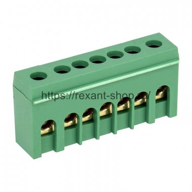 Rexant Шина PE «земля» в корпусном зеленом изоляторе на DIN-рейку 11-2321