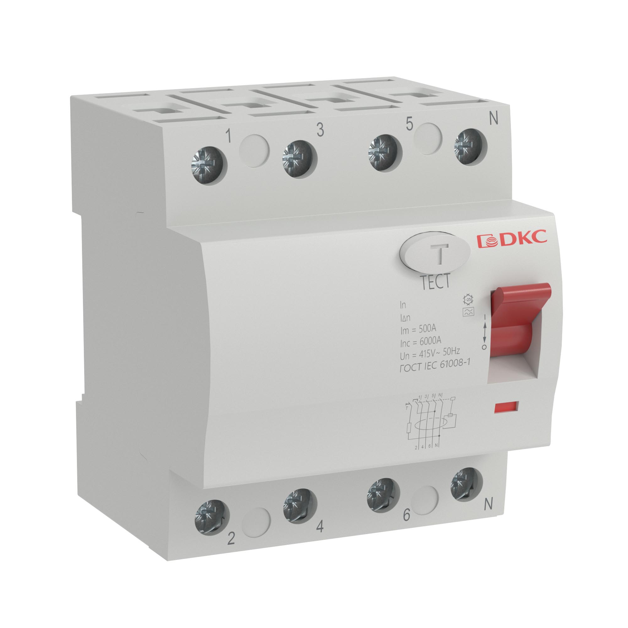 DKC УЗО YON MDL100 4P 40А 30mA тип A Устройство защитного отключения