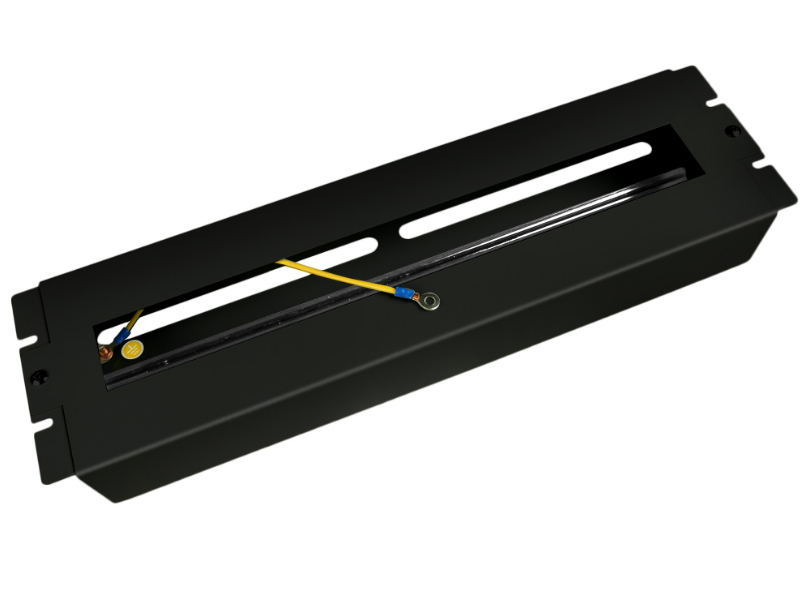 Cabeus (PS-3U-BK) Корпус с DIN-рейкой на 22 места, 19 дюймов, 3 юнита, цвет черный (RAL 9004) (8645c)