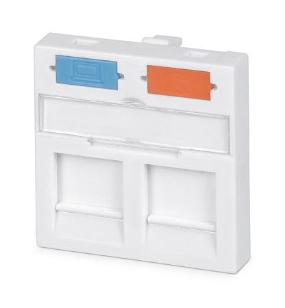 Cabeus FP-45-2M Вставка 45x45 (Mosaic) для 2 модулей формата Keystone Jack (7005c)