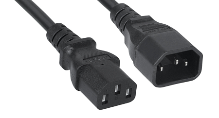 Cabeus PC-189-VDE-1.8M Кабель питания монитор-компьютер IEC 320 C13 - IEC 320 C14 (3x0.75), 1.8 м
