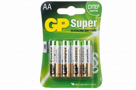 GP Super Alkaline 15A LR6 AA Батарея (4шт/уп)