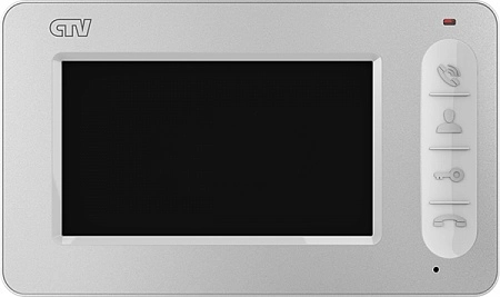 CTV-M400 W (White) Монитор для видеодомофона, 4.3&quot;, Hands-free, сенсор, накладное крепление, до 2 панелей, встроенный бп, 151х90х25.2мм