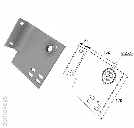 Doorhan 13004 Кронштейн концевой опорный (146мм)