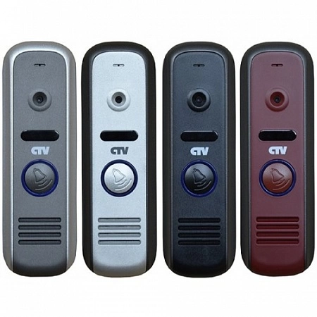 CTV - D1000HD GS (Graphite) Вызывная панель цветного видеодомофона, 700ТВЛ, антивандальная, уголок и козырек в комплекте